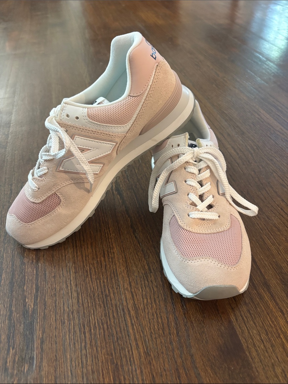 New Balance Women's Light Pink Lace-Up Sneakers